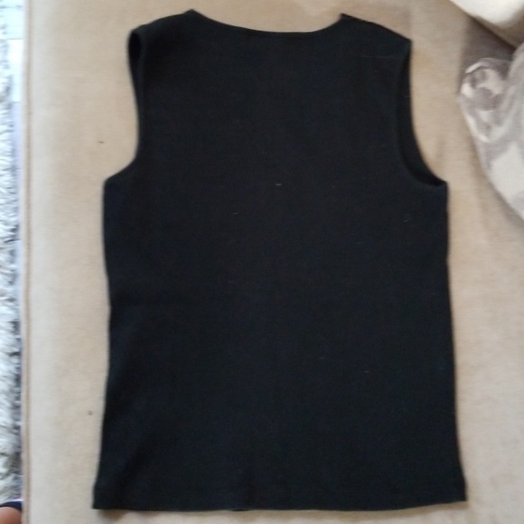 3 FOR $15 Ralph Lauren Ribbed Tank w Lace V Neck - Picture 4 of 4